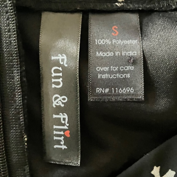 Cross and Hearts black and white maxi skort - Picture 6 of 6